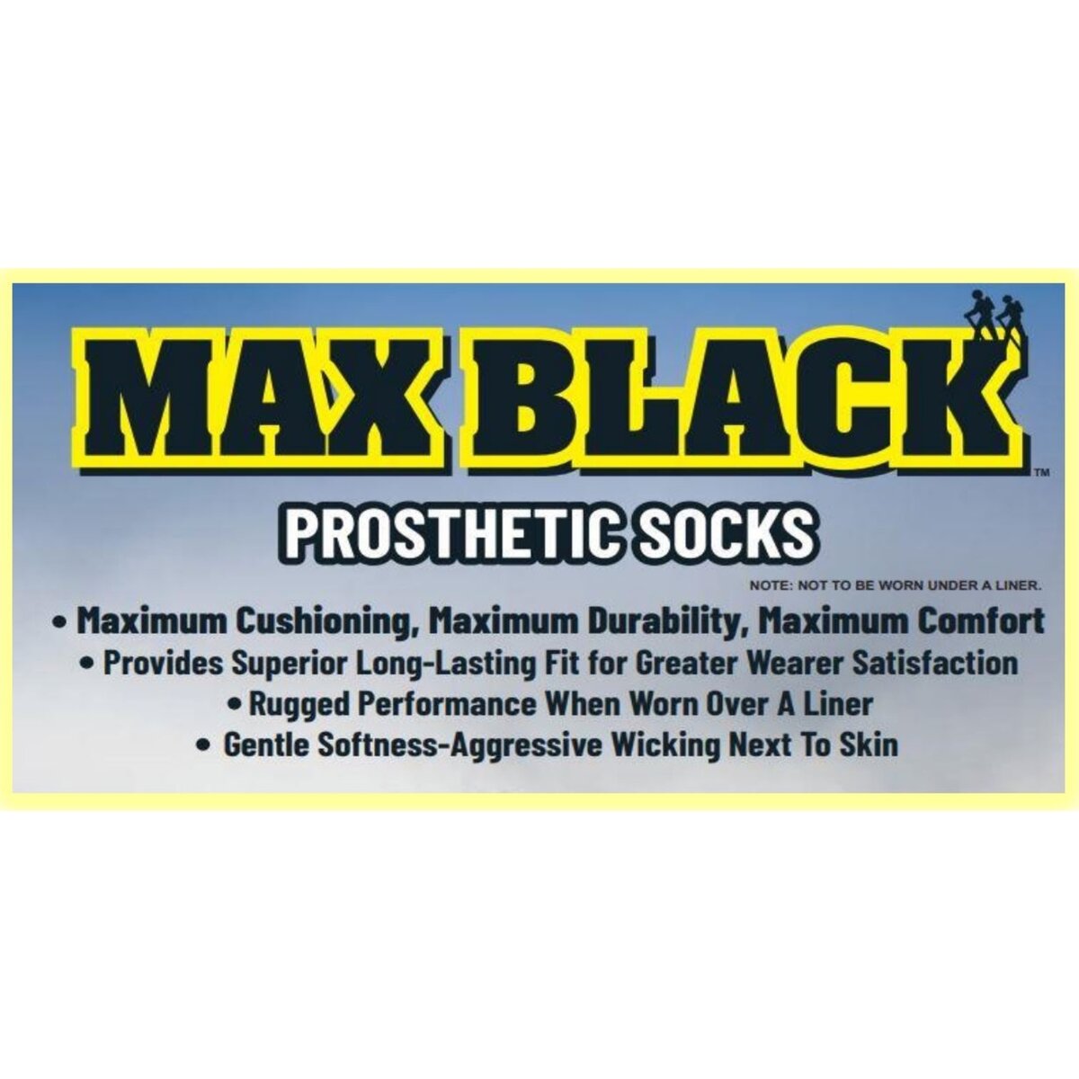 Max Black Prosthetic Socks
