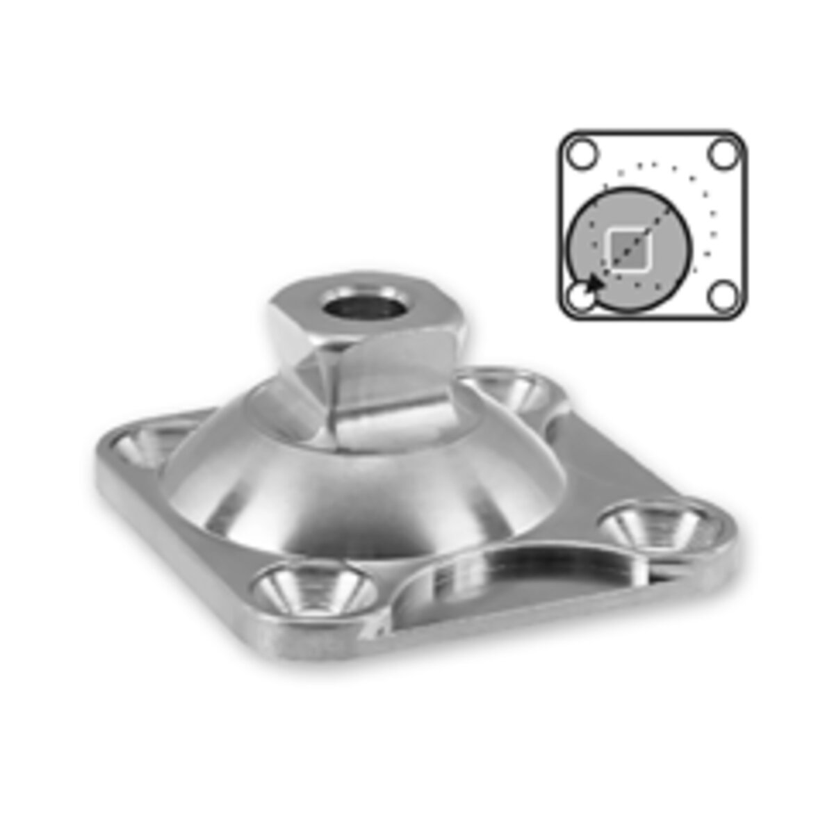 4-Hole Diagonal Offset Pyramid with Hole