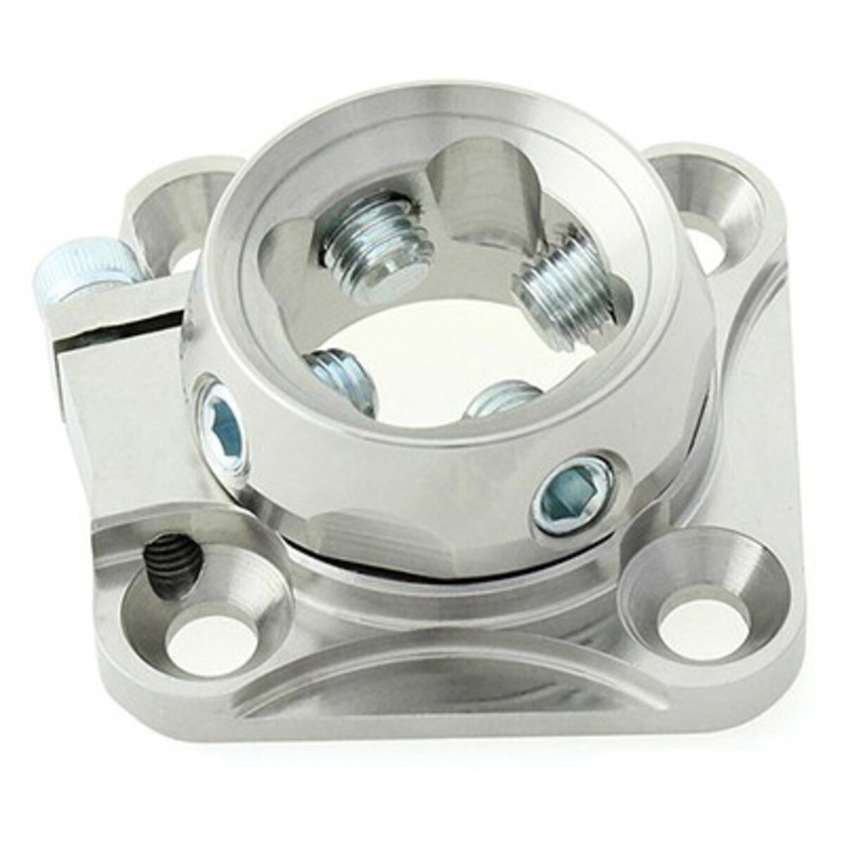 4-Hole Clamping Base with Rotatable Receiver - Stainless Steel